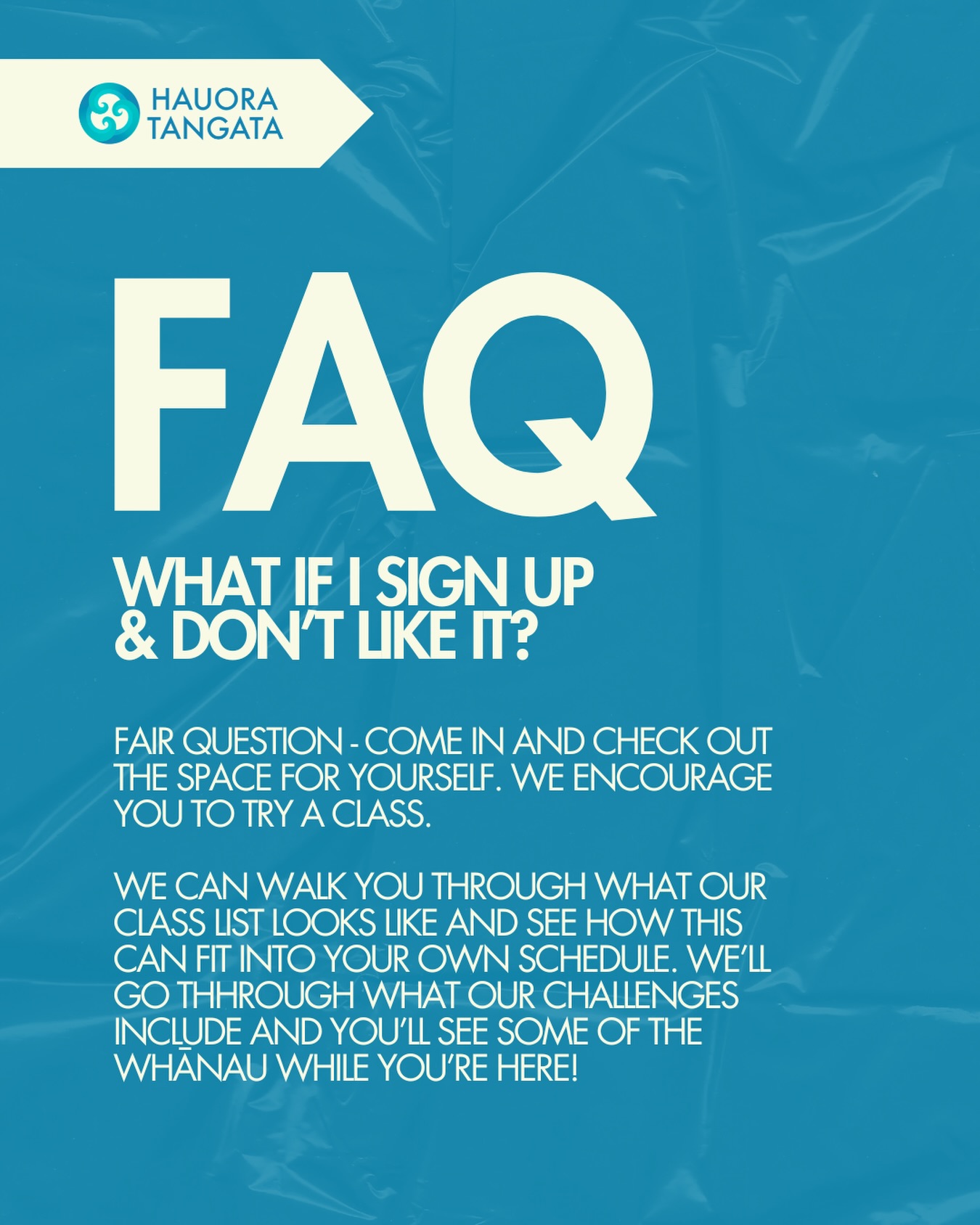 Still feeling on edge because you don’t know if you’ll like it? 

Being locked into something isn’t always fun, but think of the bigger picture. You want to achieve a goal and we’re here to help make that happen. 🤝 

Easiest solution; 
🤝 Meet the team
🚶🏽‍♀️ Tour our space
👀 Check out the class schedule
👫 Share it with a friend
🔑 Unlock this months offer! 

🔑 NO JOINING FEE 🔑 

Book it in through the 🔗 in our bio 

#hauora #nzgym #hamilton #fitness #faq